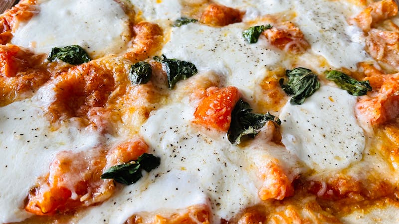 Classic Margherita pizza